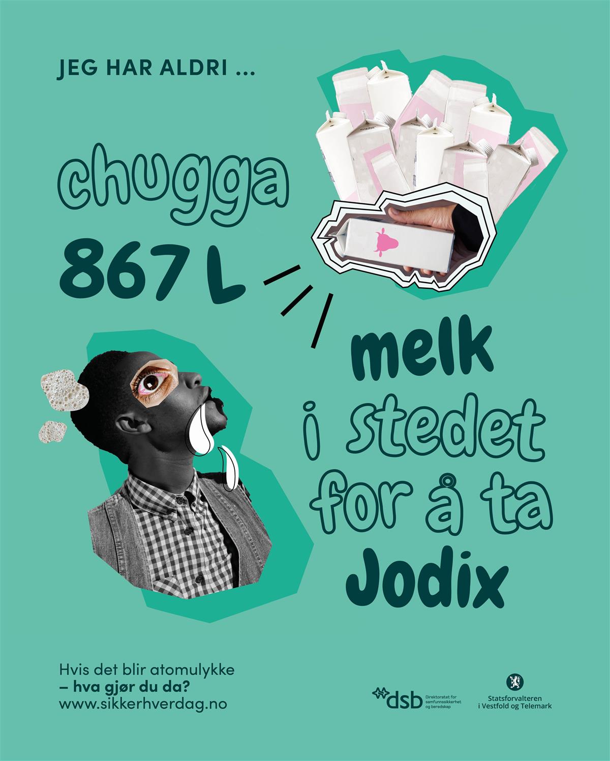 Plakat - jodix isteden for melk - Klikk for stort bilde