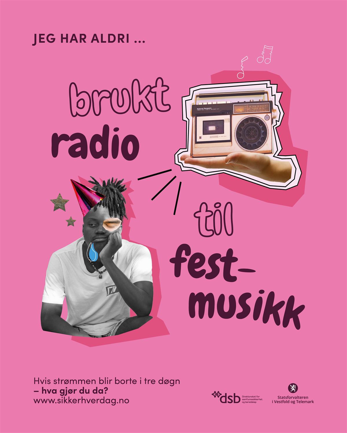 Plakat - radio til festmusikk - Klikk for stort bilde